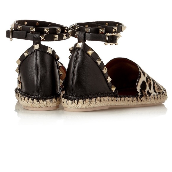 Valentino rockstud leopard print espadrilles, 38 - Picture 3 of 8
